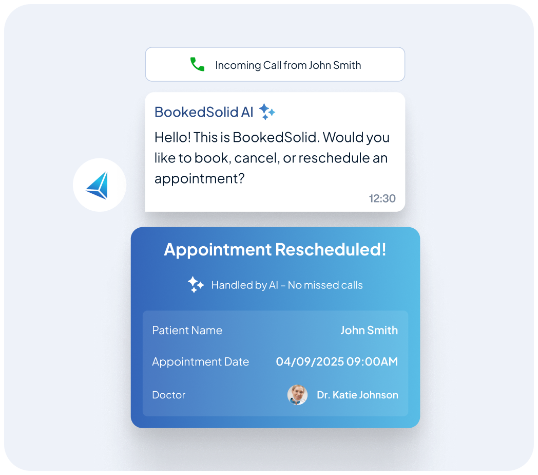 AI booking interface